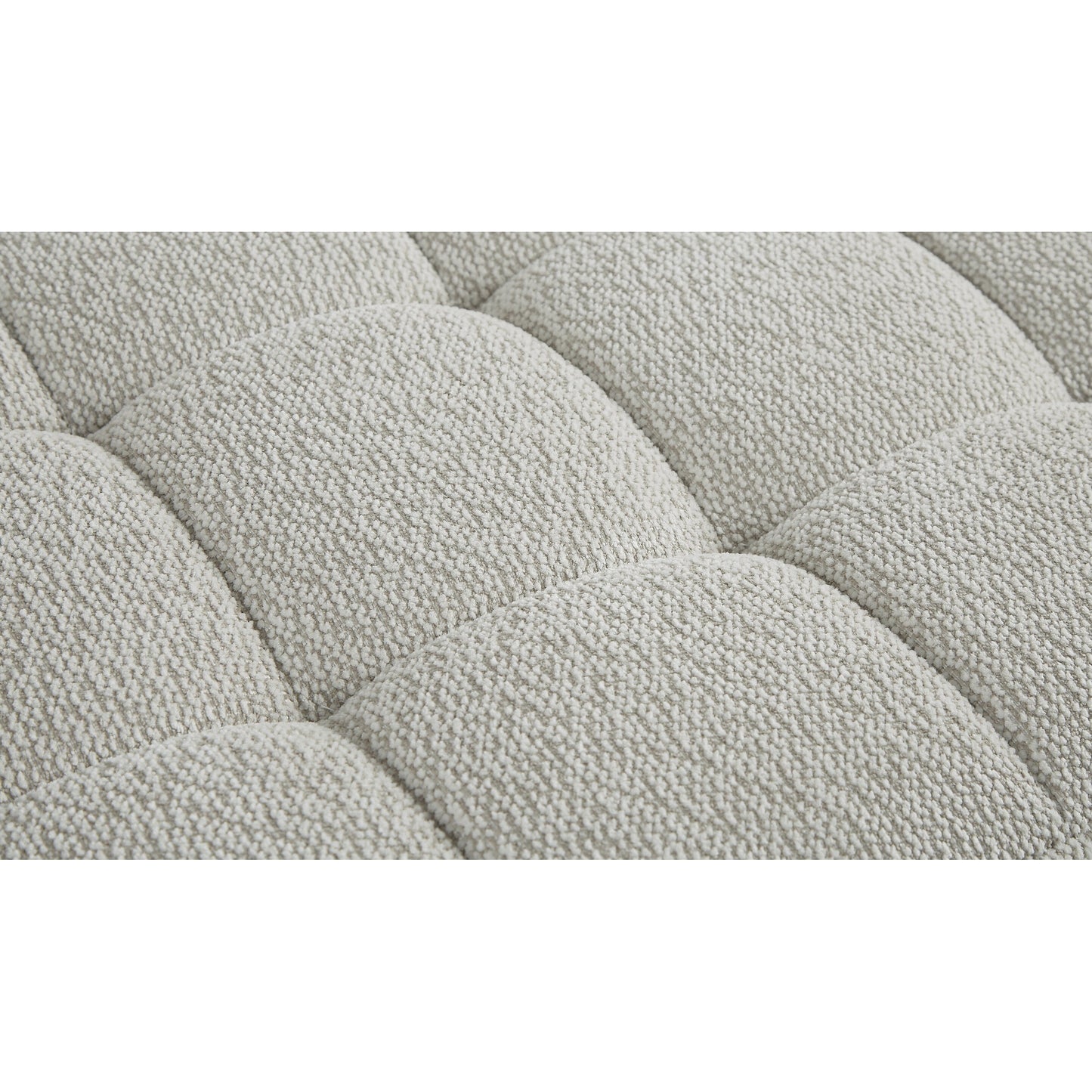 Liyasi 2 Seater Full Compression Sofa Beige Lychee Velvet No Assembly Required