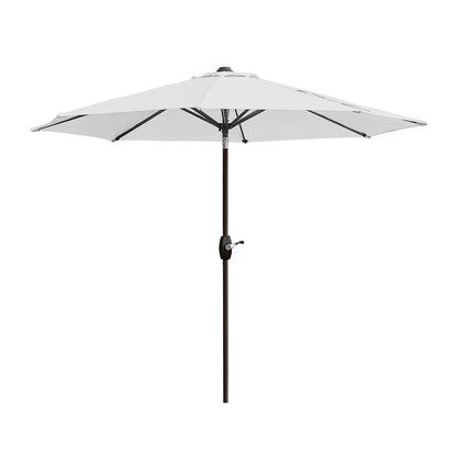 Parasol de patio Lopes de 9 pieds avec base en finition bronze et support de poids inclus