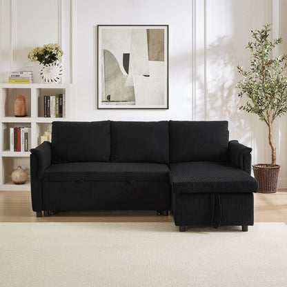 Loveseat Sofa with Chaise Lounge L-Shaped Modular Convertible Sofa with Storage Chaise