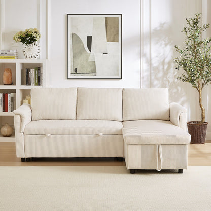 Loveseat Sofa with Chaise Lounge L-Shaped Modular Convertible Sofa with Storage Chaise