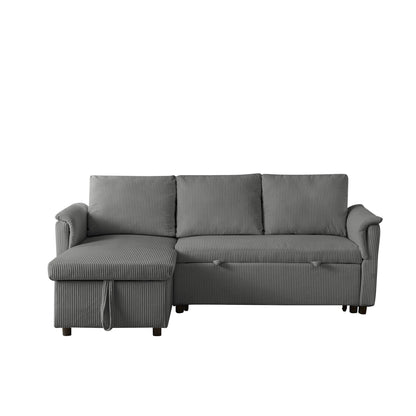 Loveseat Sofa with Chaise Lounge L-Shaped Modular Convertible Sofa with Storage Chaise
