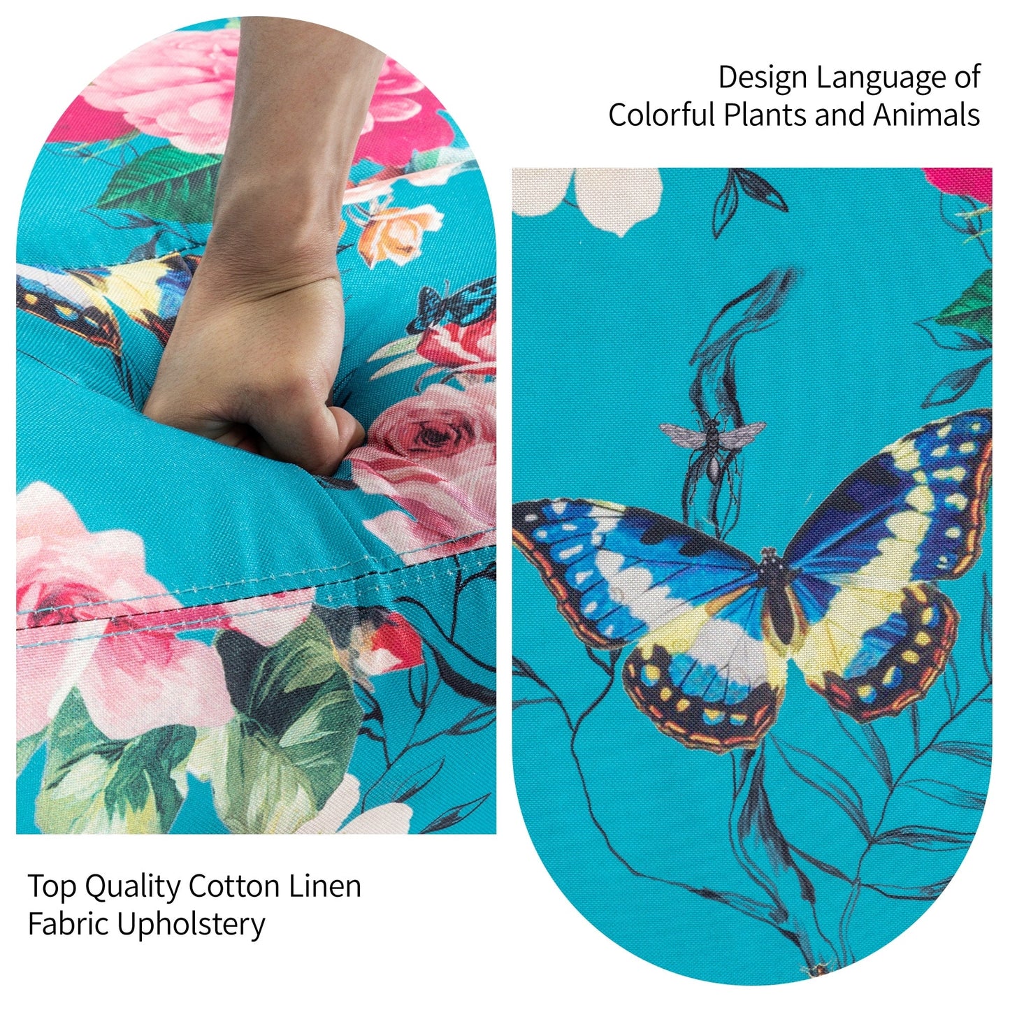 Ensemble de 2 fauteuils inclinables pivotants à bascule de 74 cm de large, à dossier inclinable manuel.