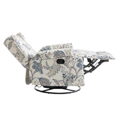 Ensemble de 2 fauteuils inclinables pivotants à bascule de 74 cm de large, à dossier inclinable manuel.