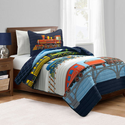 Lush Decor Steam Trains Quilt