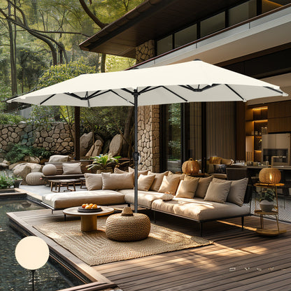 MAISON ARTS 13ft Double -Sided Patio Umbrella Extra Large with Crank