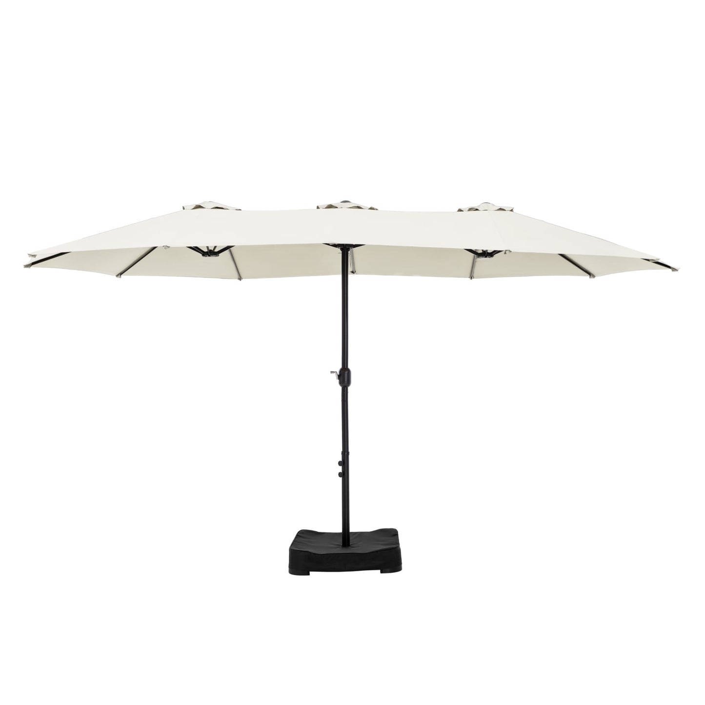 Parasol double extra large de 15 pieds pour patio double face de MAISON ARTS avec base incluse