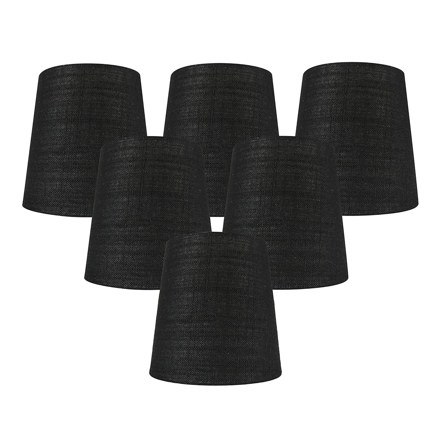 MERIVILLE Linen Clip On Chandelier Lamp Shades, 4-inch by 5-inch by 5-inch