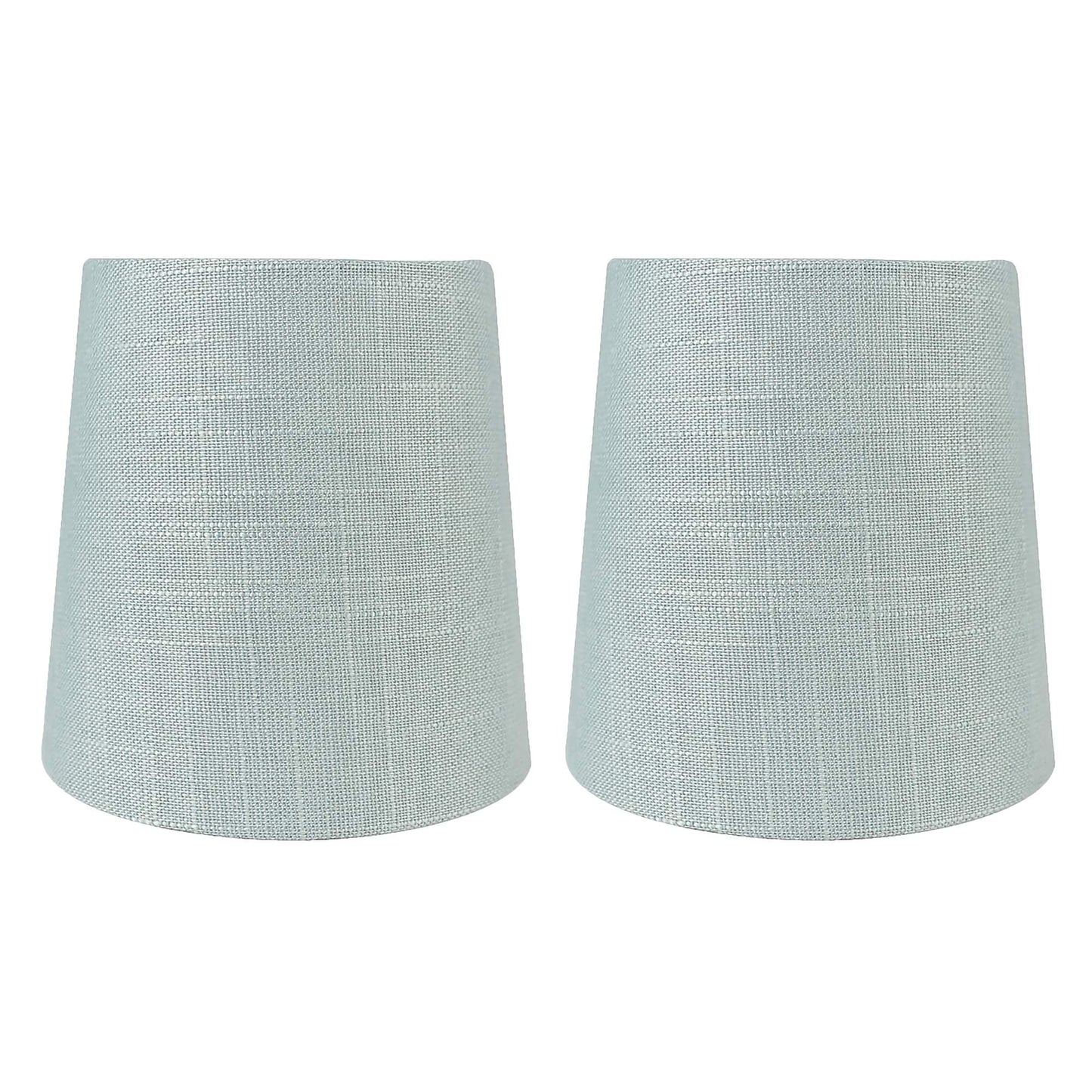 MERIVILLE Linen Clip On Chandelier Lamp Shades, 4-inch by 5-inch by 5-inch