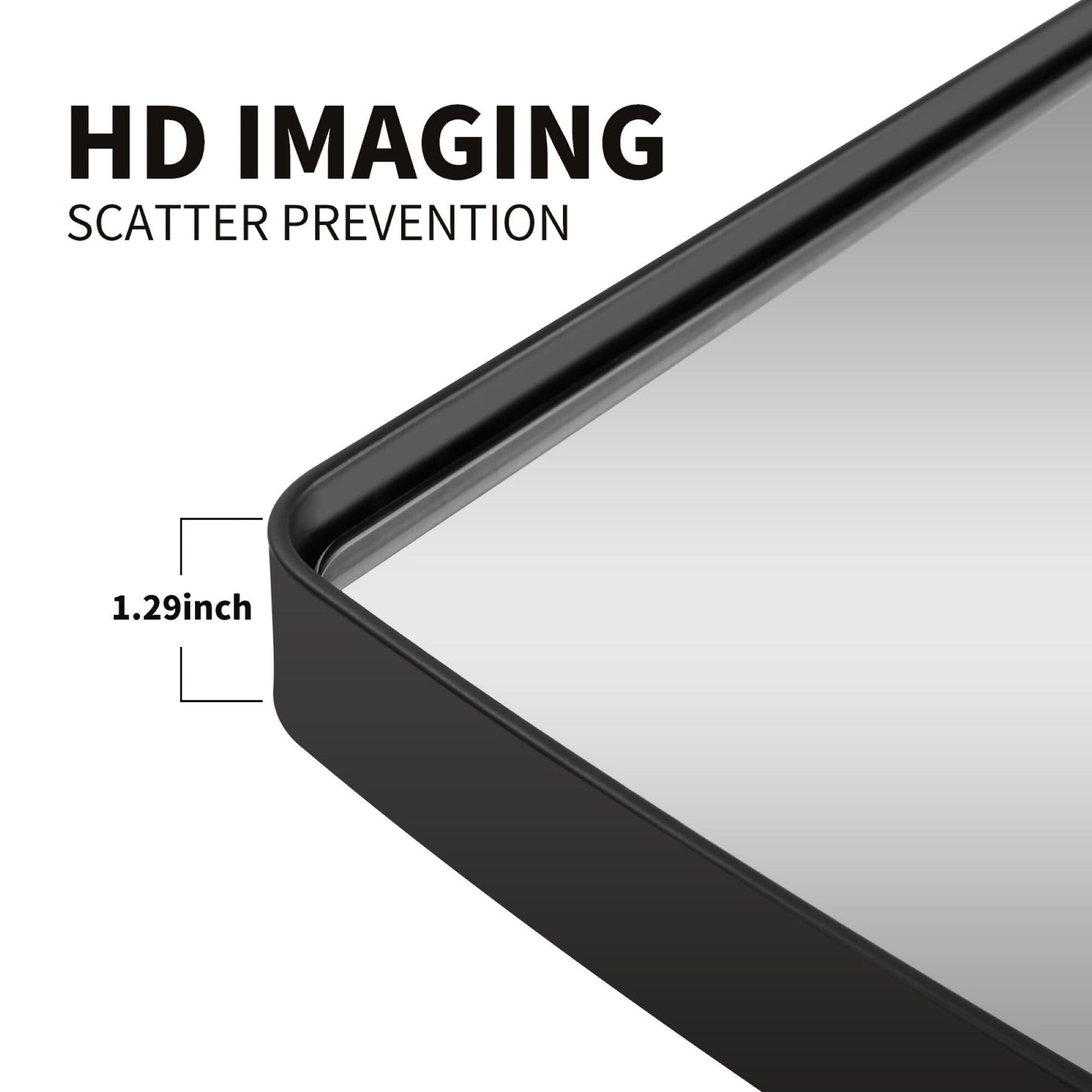 Miroir mural oblong en métal MacLuu