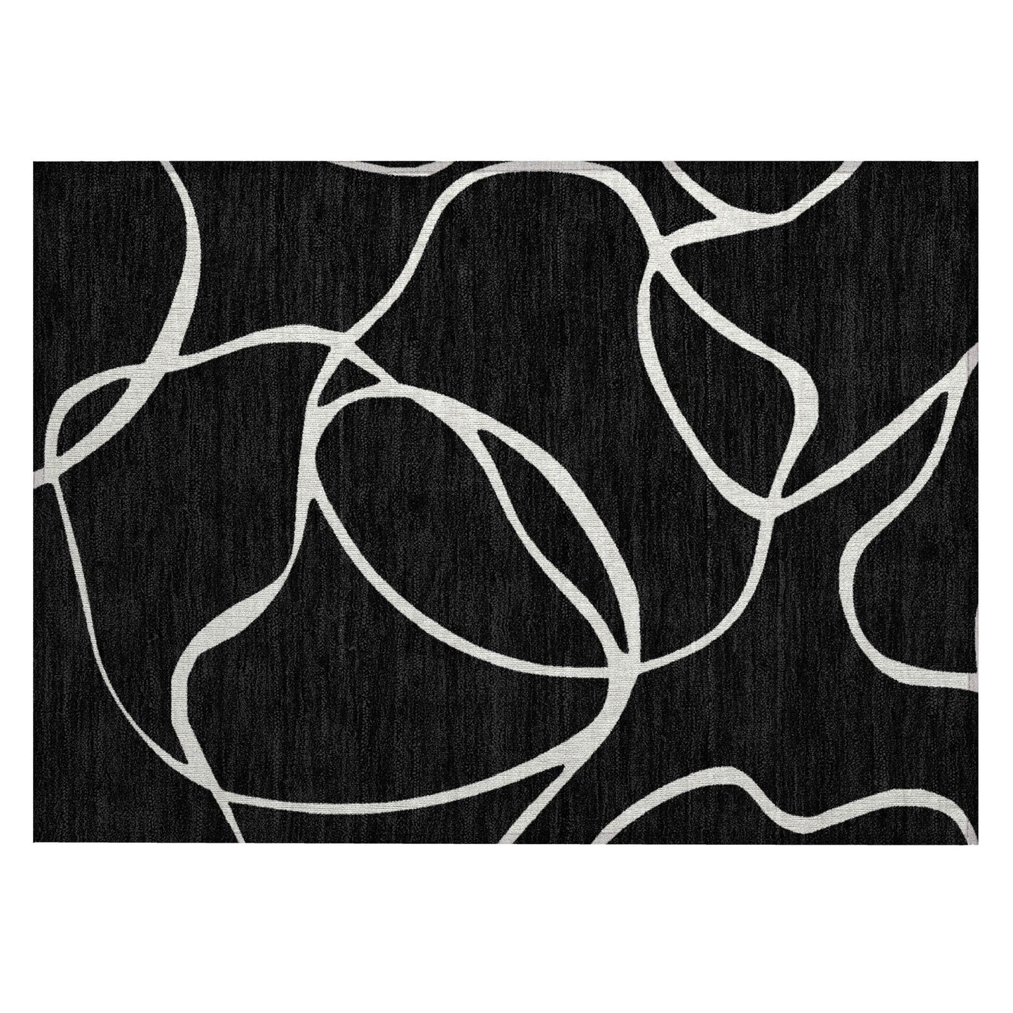 Tapis Chantille moderne abstrait lavable en machine pour intérieur/extérieur