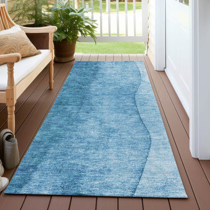 Tapis Chantille contemporain ombré lavable en machine pour intérieur/extérieur