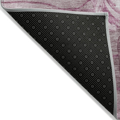 Tapis Chantille moderne à motif floral, lavable en machine, pour intérieur/extérieur