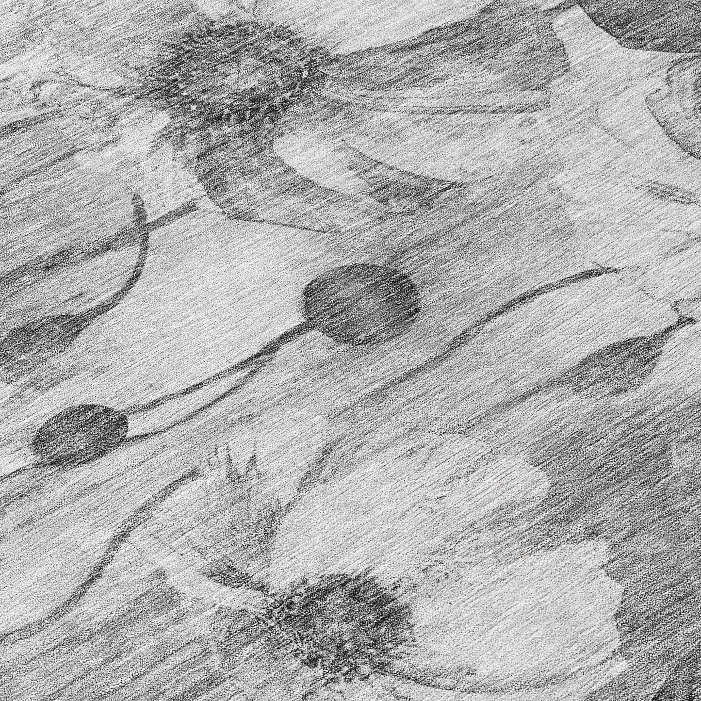 Tapis Chantille moderne à motif floral, lavable en machine, pour intérieur/extérieur