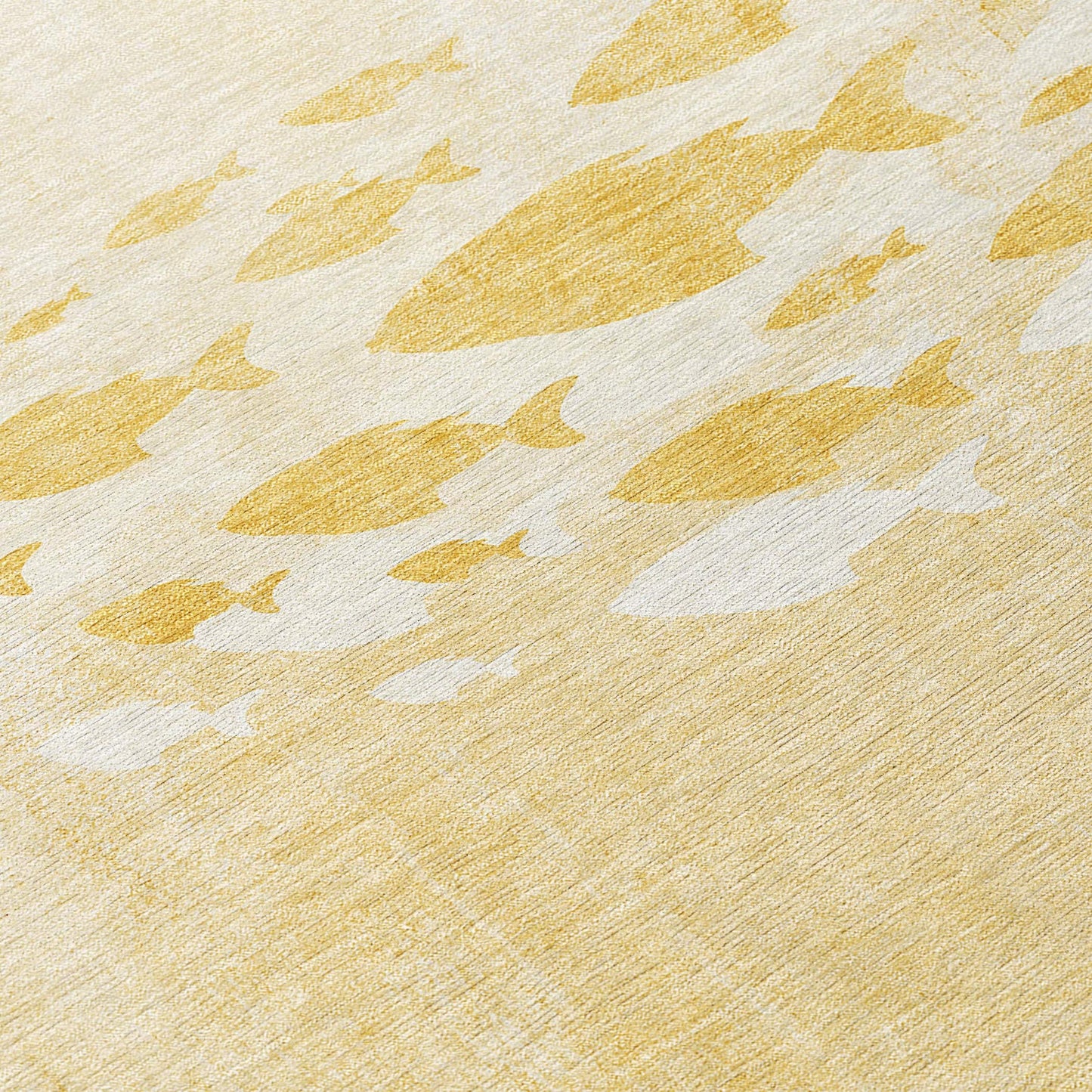 Tapis Chantille moderne sur le thème marin, lavable en machine, pour intérieur/extérieur