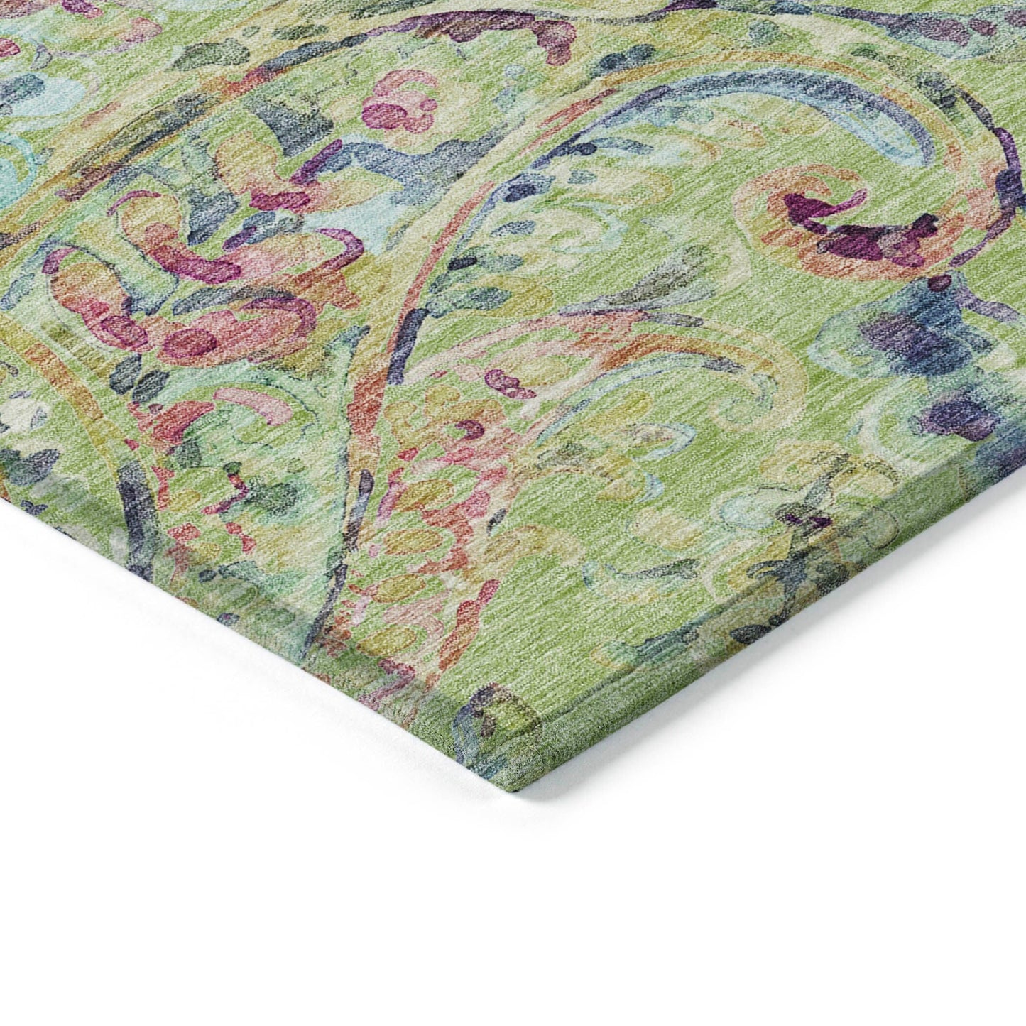 Tapis Chantille traditionnel à volutes lavable en machine pour intérieur/extérieur