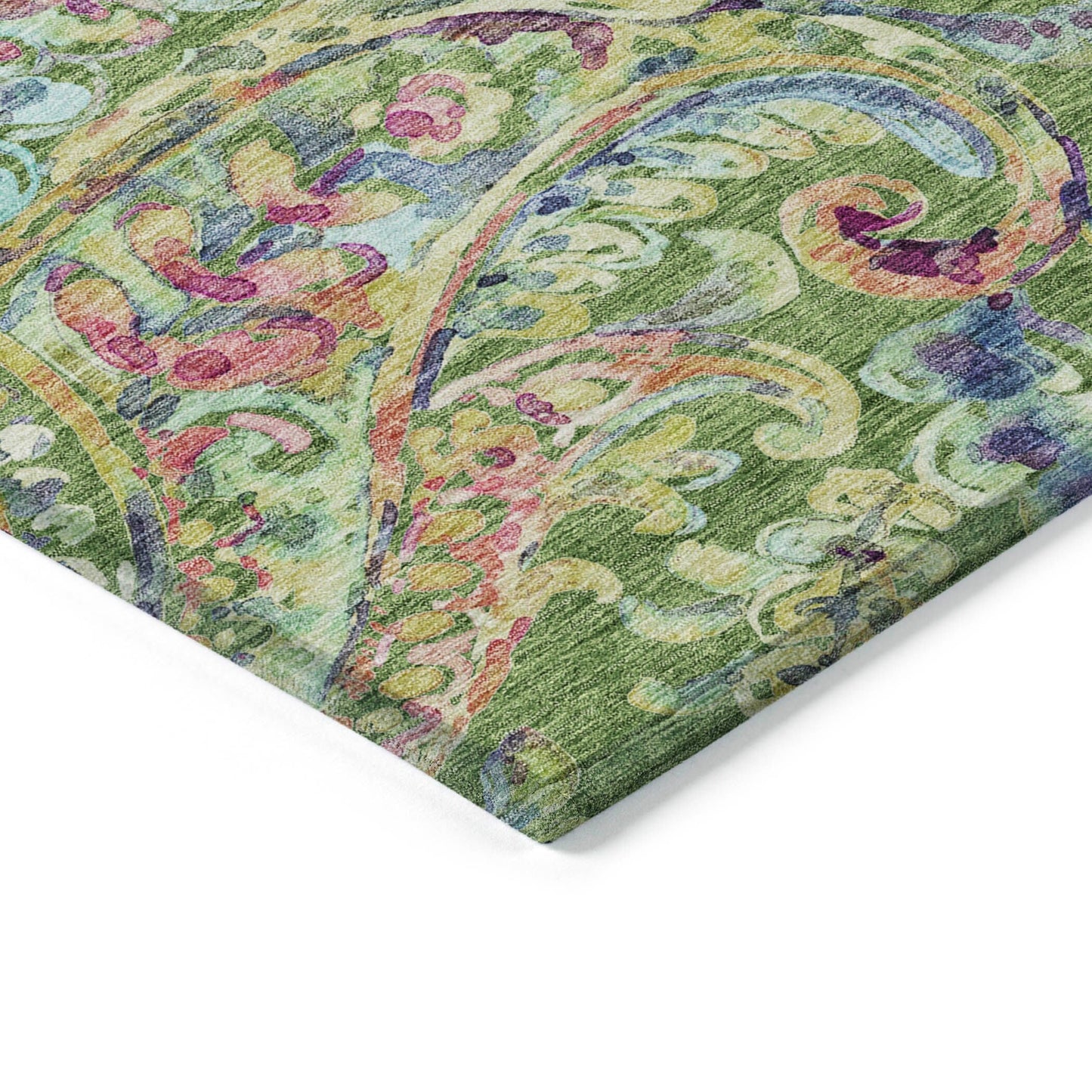 Tapis Chantille traditionnel à volutes lavable en machine pour intérieur/extérieur