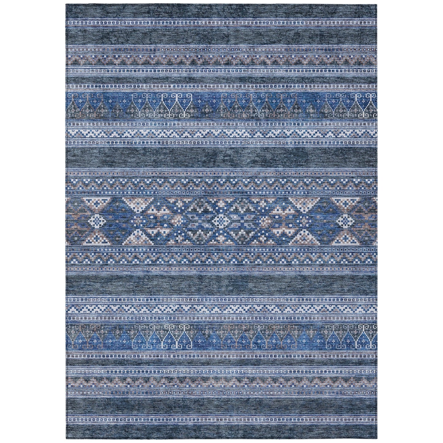 Tapis Chantille tribal bohème lavable en machine pour intérieur/extérieur