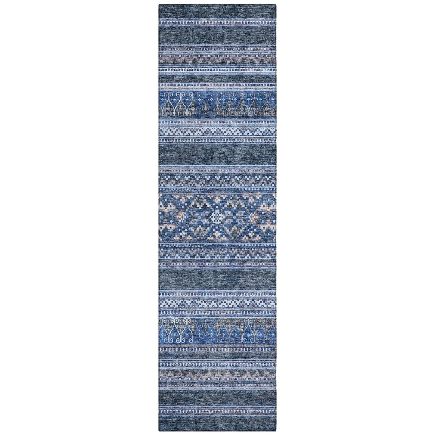 Tapis Chantille tribal bohème lavable en machine pour intérieur/extérieur