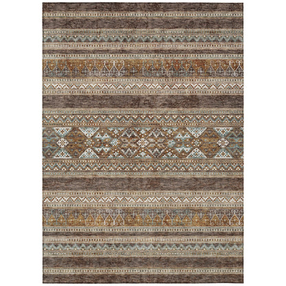 Tapis Chantille tribal bohème lavable en machine pour intérieur/extérieur