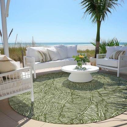 Tapis Chantille Tropical Palm lavable en machine pour intérieur/extérieur