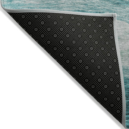 Tapis Chantille contemporain à vagues, lavable en machine, pour intérieur et extérieur