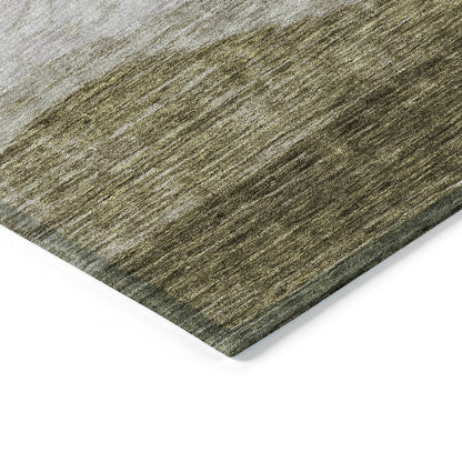 Tapis Chantille contemporain à vagues, lavable en machine, pour intérieur et extérieur