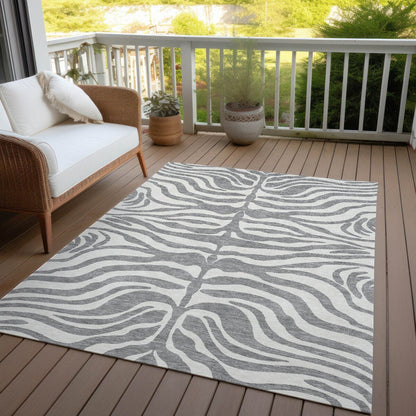Tapis Chantille moderne à motif animal, lavable en machine, pour intérieur et extérieur