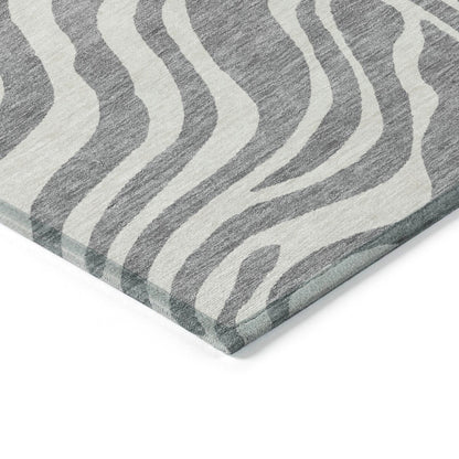 Tapis Chantille moderne à motif animal, lavable en machine, pour intérieur et extérieur