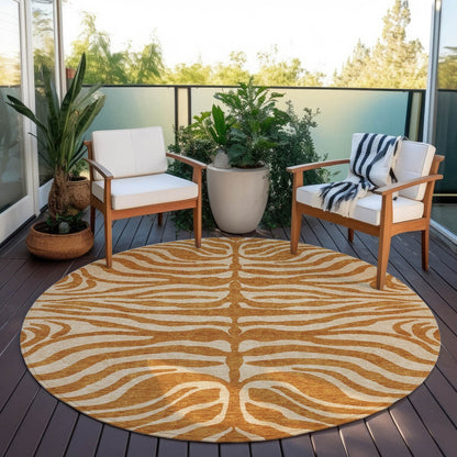 Tapis Chantille moderne à motif animal, lavable en machine, pour intérieur et extérieur