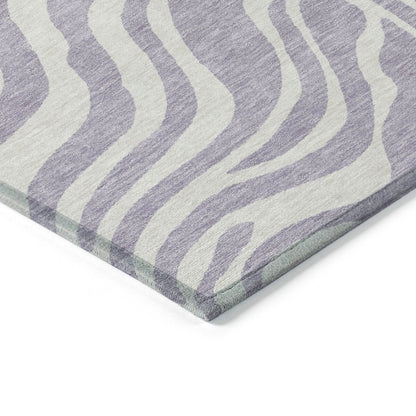 Tapis Chantille moderne à motif animal, lavable en machine, pour intérieur et extérieur