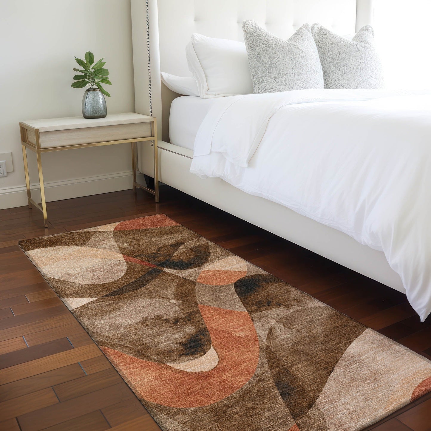 Tapis Chantille moderne lavable en machine pour intérieur/extérieur