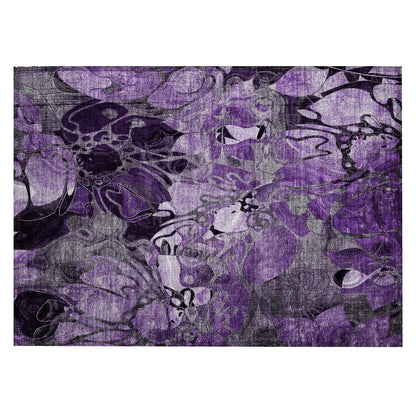 Tapis Chantille moderne à motif floral lavable en machine pour intérieur/extérieur