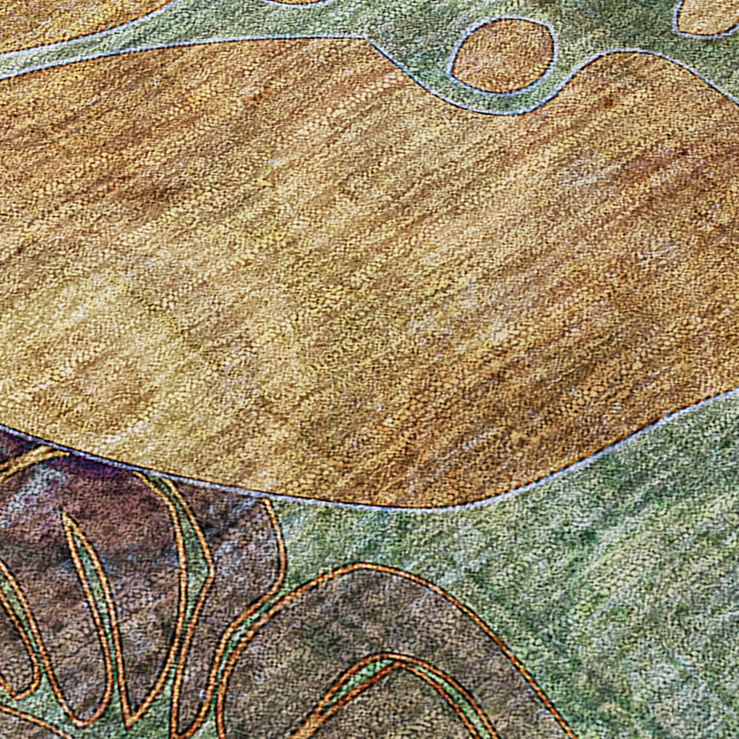 Tapis Chantille moderne à motif floral lavable en machine pour intérieur/extérieur