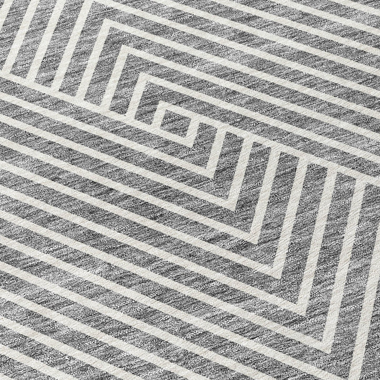 Tapis Chantille géométrique moderne lavable en machine pour intérieur/extérieur