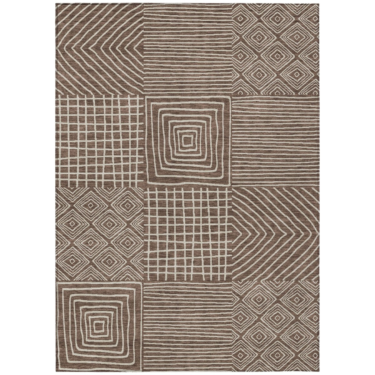 Tapis moderne en mosaïque Chantille lavable en machine pour intérieur/extérieur