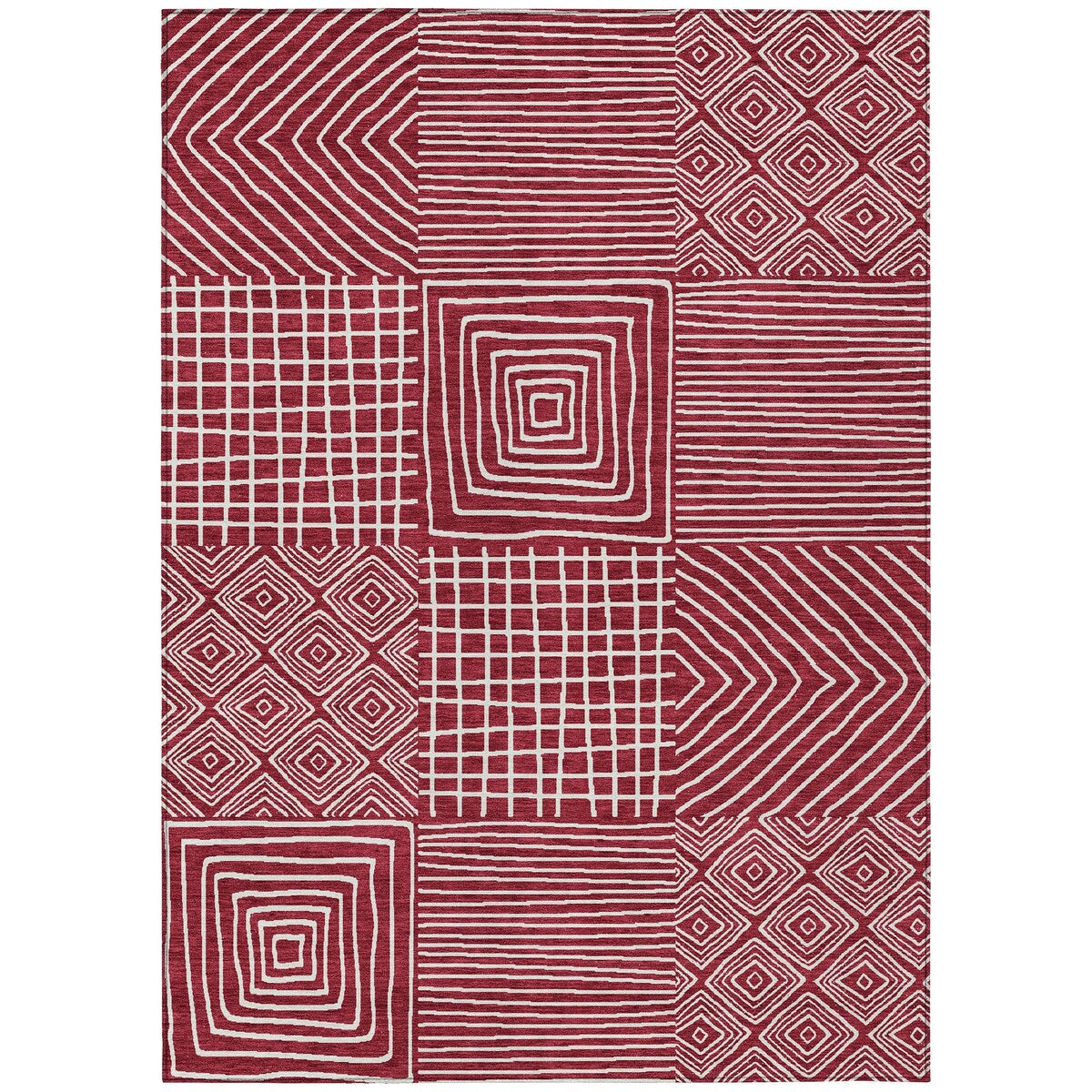Tapis moderne en mosaïque Chantille lavable en machine pour intérieur/extérieur