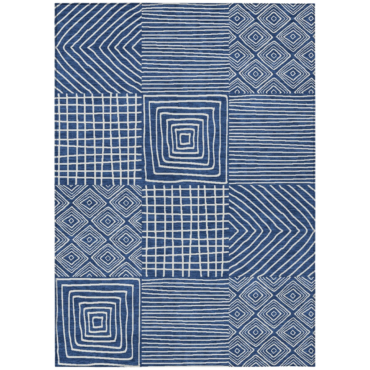 Tapis moderne en mosaïque Chantille lavable en machine pour intérieur/extérieur