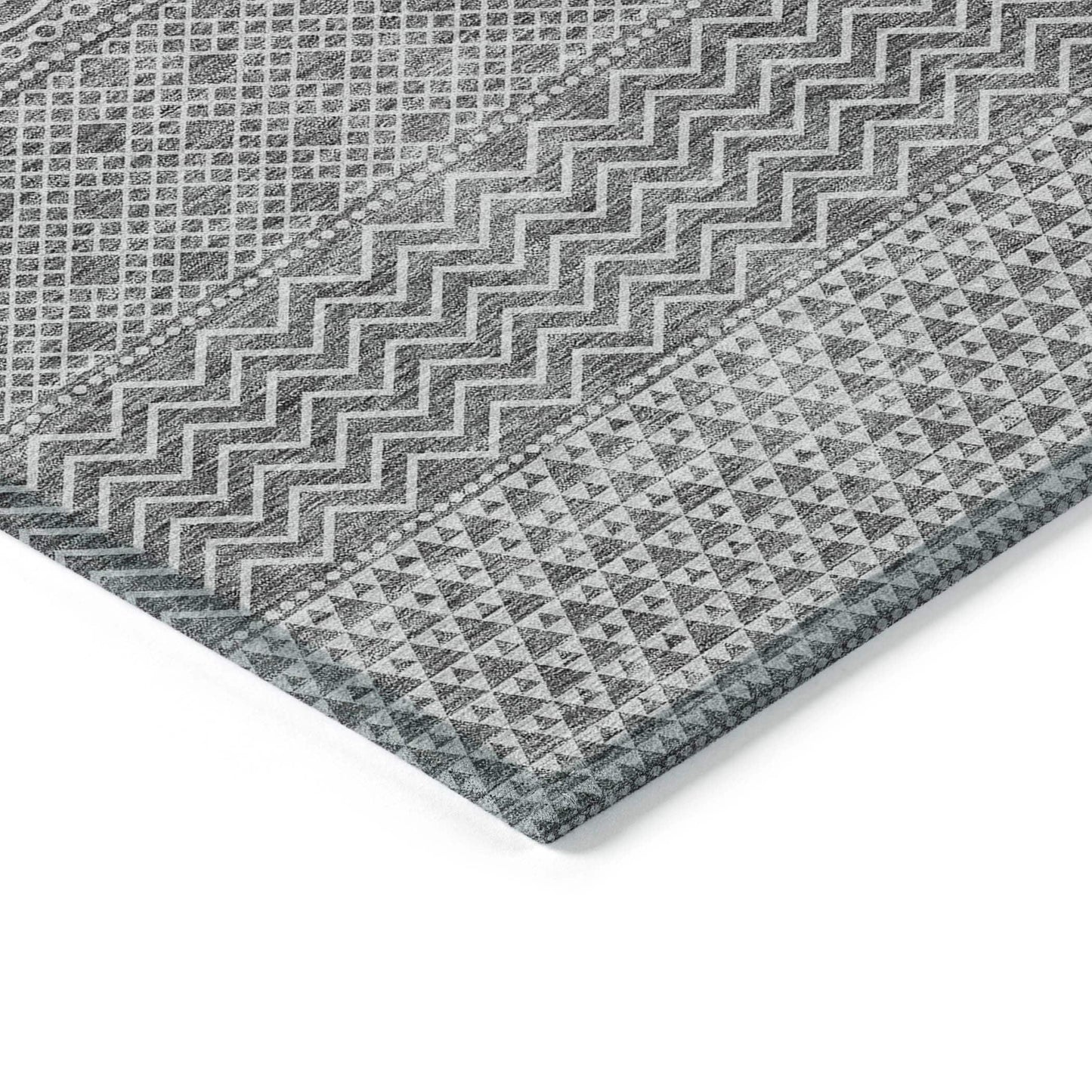 Tapis Chantille à rayures modernes, lavable en machine, pour intérieur et extérieur