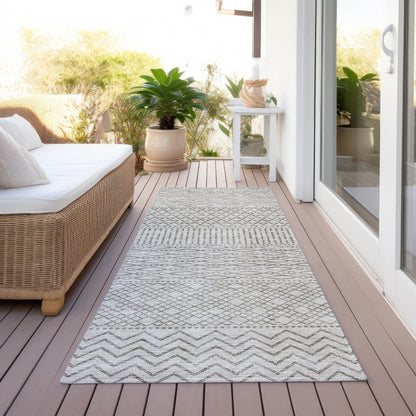Tapis Chantille à rayures modernes, lavable en machine, pour intérieur et extérieur