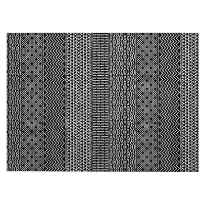 Tapis Chantille à rayures modernes, lavable en machine, pour intérieur et extérieur