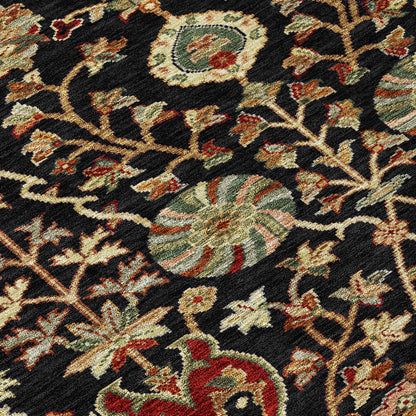 Tapis traditionnel Kashan Chantille lavable en machine pour intérieur/extérieur