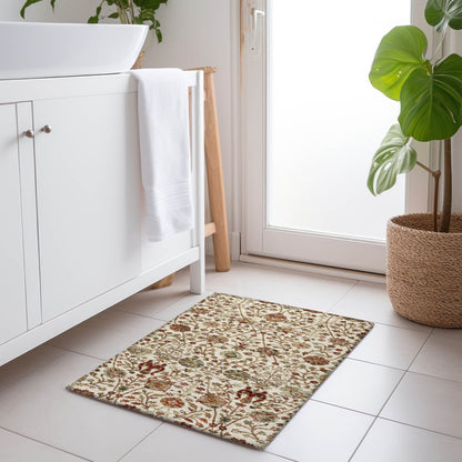 Tapis traditionnel Kashan Chantille lavable en machine pour intérieur/extérieur