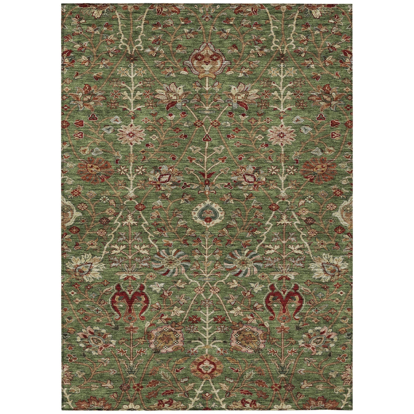 Tapis traditionnel Kashan Chantille lavable en machine pour intérieur/extérieur