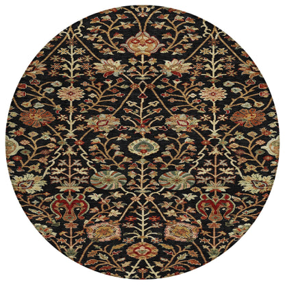 Tapis traditionnel Kashan Chantille lavable en machine pour intérieur/extérieur