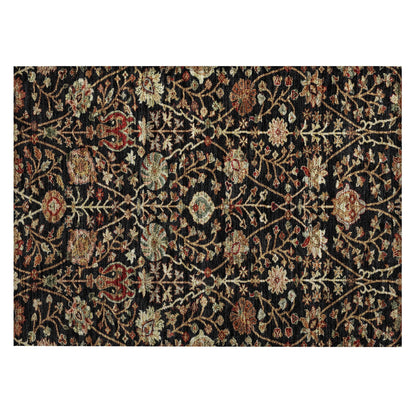 Tapis traditionnel Kashan Chantille lavable en machine pour intérieur/extérieur