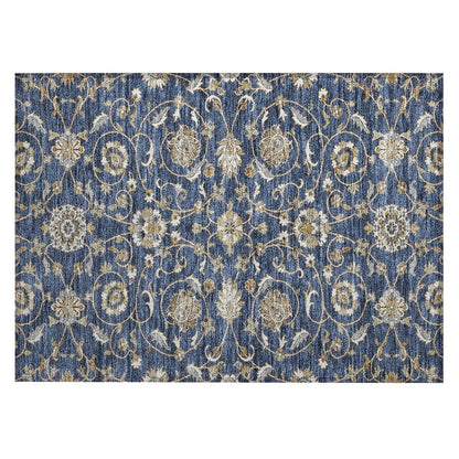 Tapis traditionnel KashanChantille lavable en machine pour intérieur/extérieur