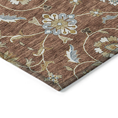 Tapis traditionnel KashanChantille lavable en machine pour intérieur/extérieur