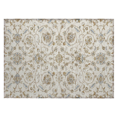 Tapis traditionnel KashanChantille lavable en machine pour intérieur/extérieur