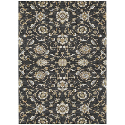 Tapis traditionnel KashanChantille lavable en machine pour intérieur/extérieur