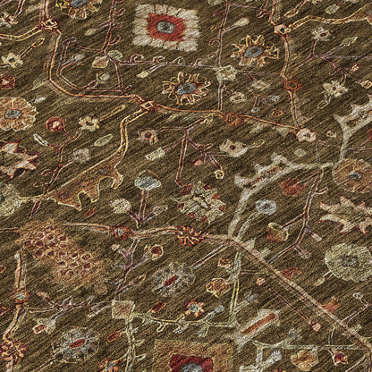 Tapis persan traditionnel en chantille lavable en machine pour intérieur/extérieur